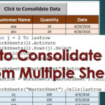 Consolidate Data From Multiple Worksheets In A Single Worksheet Times