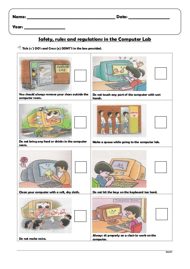 Dos Donts In Ict 1 Ict 1st Grade Worksheets 2nd Grade Worksheets
