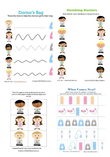 Free Doctor Worksheets For Kids Free Preschool Worksheets Doctor 