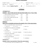 Grade3 English File Listening Test Worksheet