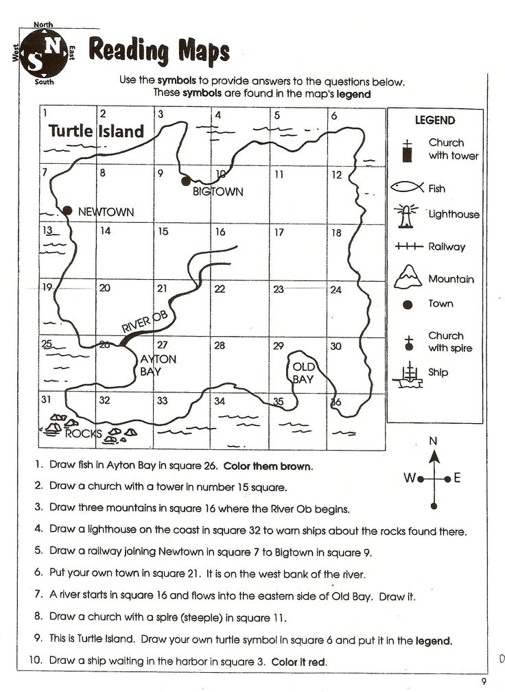 Grid Map Worksheets Grade 2 19 Best Creating Map Symbols Images 