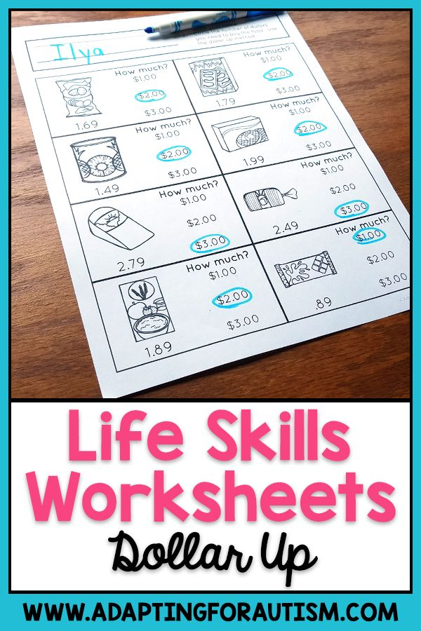 Grocery Store Life Skills Worksheets Special Education And Autism