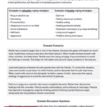 Healthy Vs Unhealthy Coping Strategies Worksheet Therapist Aid