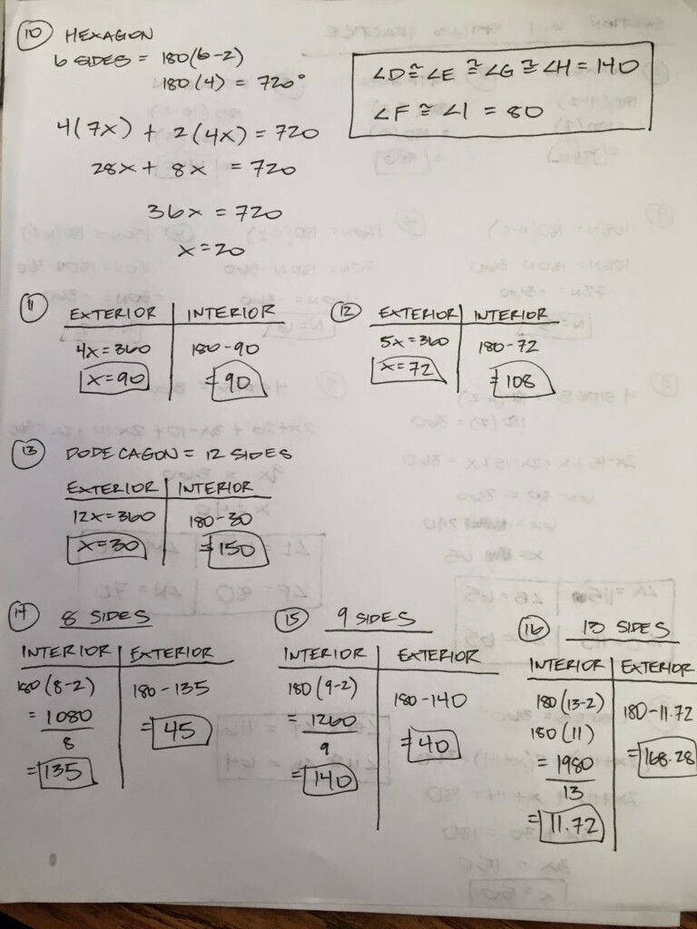 Honors Geometry Vintage High School Section 6 1 Skills Practice