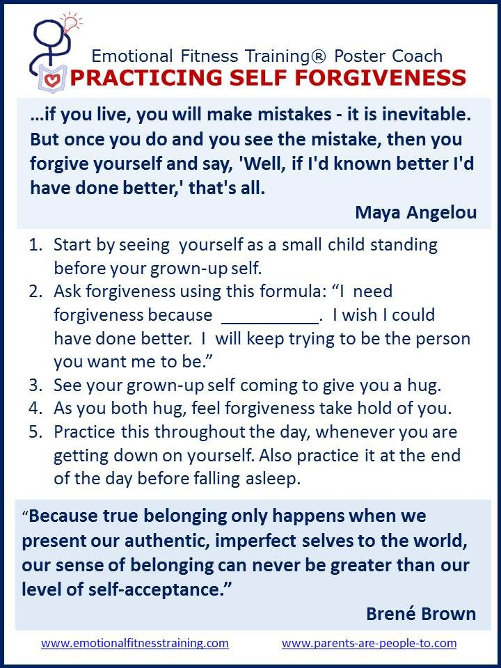 How To Practice Self forgiveness One Of EFTI s Twelve Easy Emotional