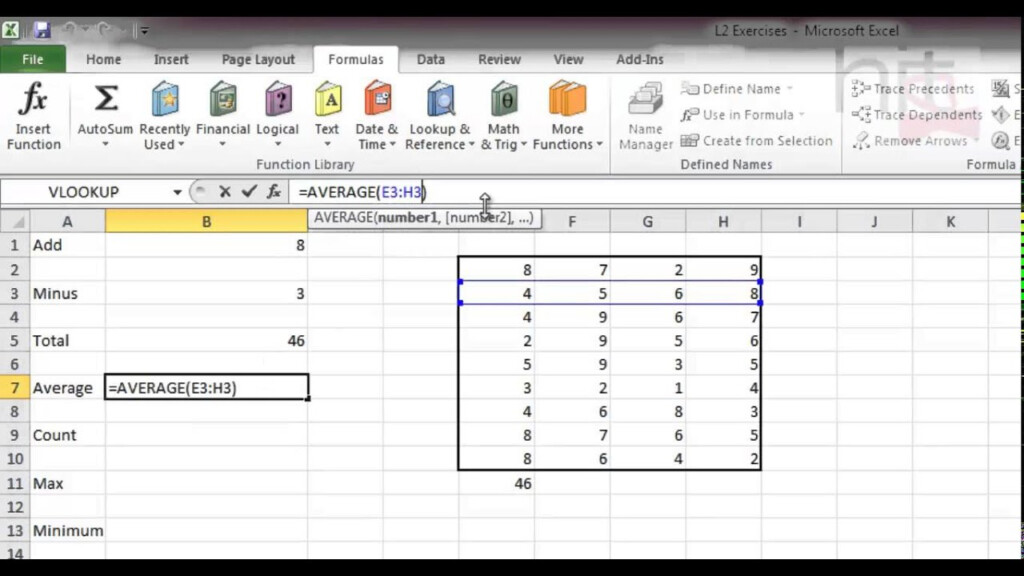 ICT Functional Skills Simple Formulae In Excel YouTube