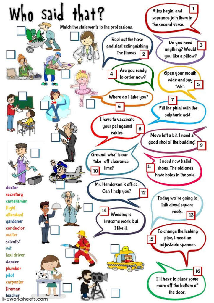 Jobs And Occupations Interactive And Downloadable Worksheet You Can Do 