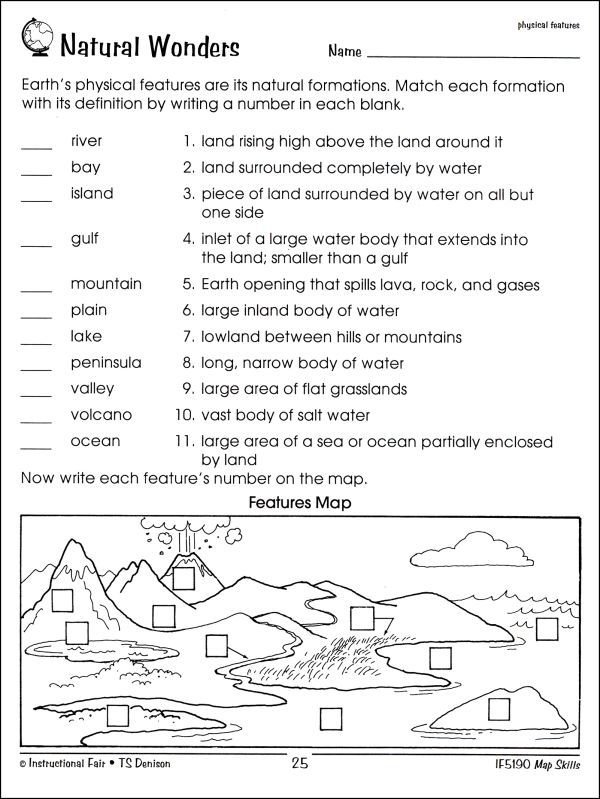 Map Skills 2nd Grade Worksheets 2nd Grade Worksheets Map Skills