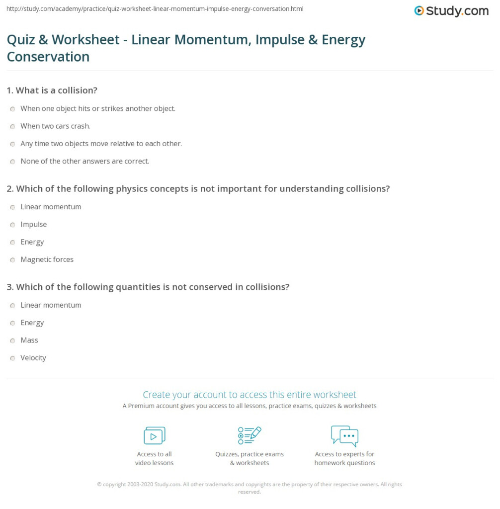 Momentum Math Worksheet Physics 240 Kinetic Energy And Angular 