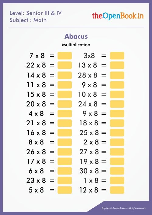 Multiplication Abacus Math Multiplication Abacus