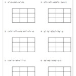 Multiply The Trinomials Using The Box Method Printable Math