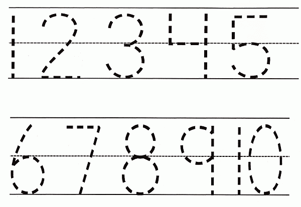 Number Tracing Pre K Worksheets National Kindergarten Readiness
