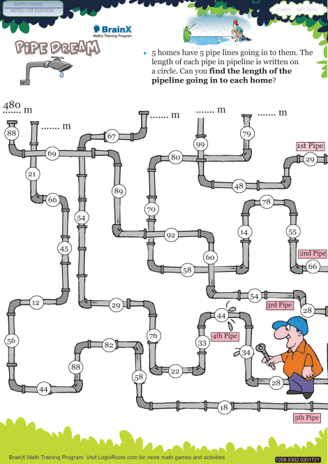 Pipe Dream Math Worksheet For Grade 3 Free Printable Worksheets