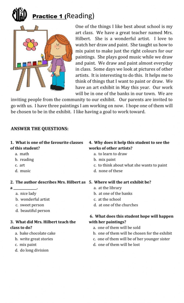 Practice Reading 1 Worksheet