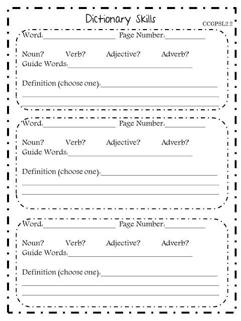 Printable 2nd Grade Dictionary Worksheets Learning How To Read