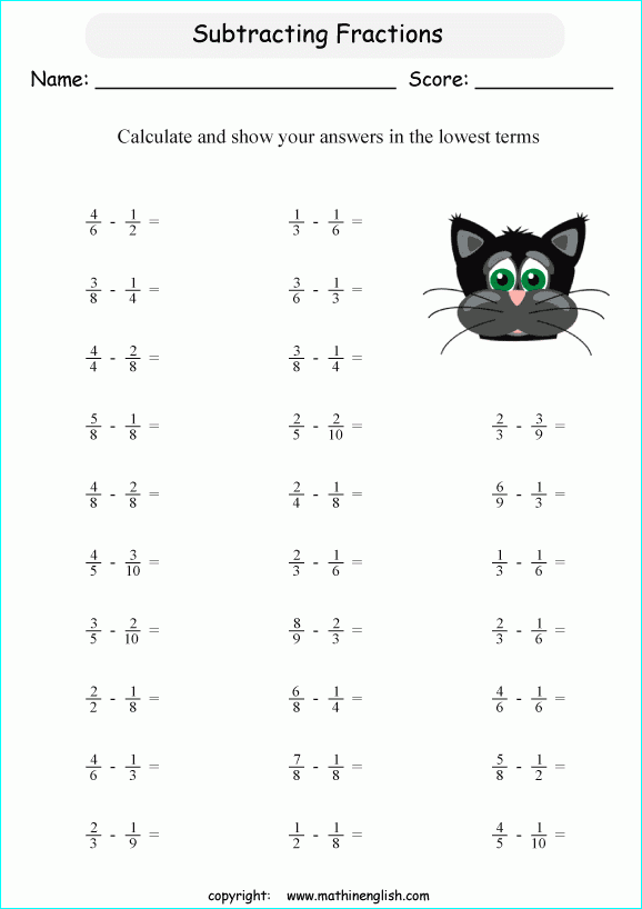 Printable Primary Math Worksheet For Math Grades 1 To 6 Based On The 