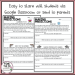 Reading Predictions Worksheet Printable