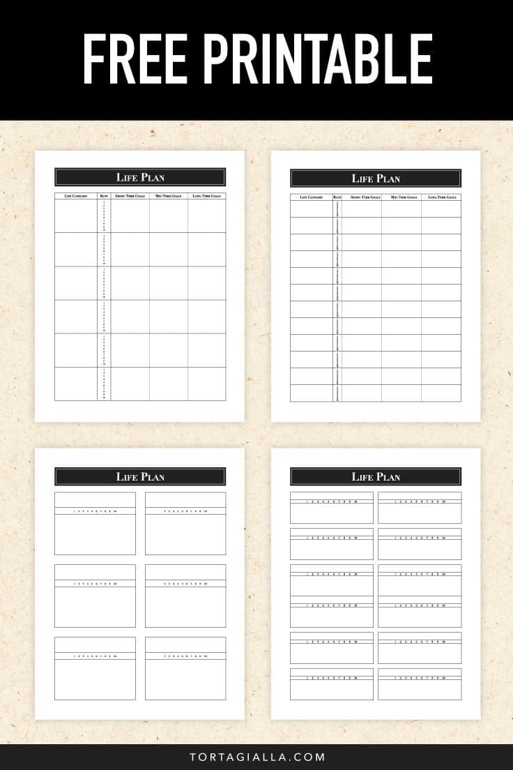 Reset Your Life Life Planning Template Tortagialla Life Plan