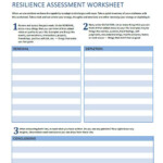 Resilience Assessment Worksheet Resilience Assessment Life Skills