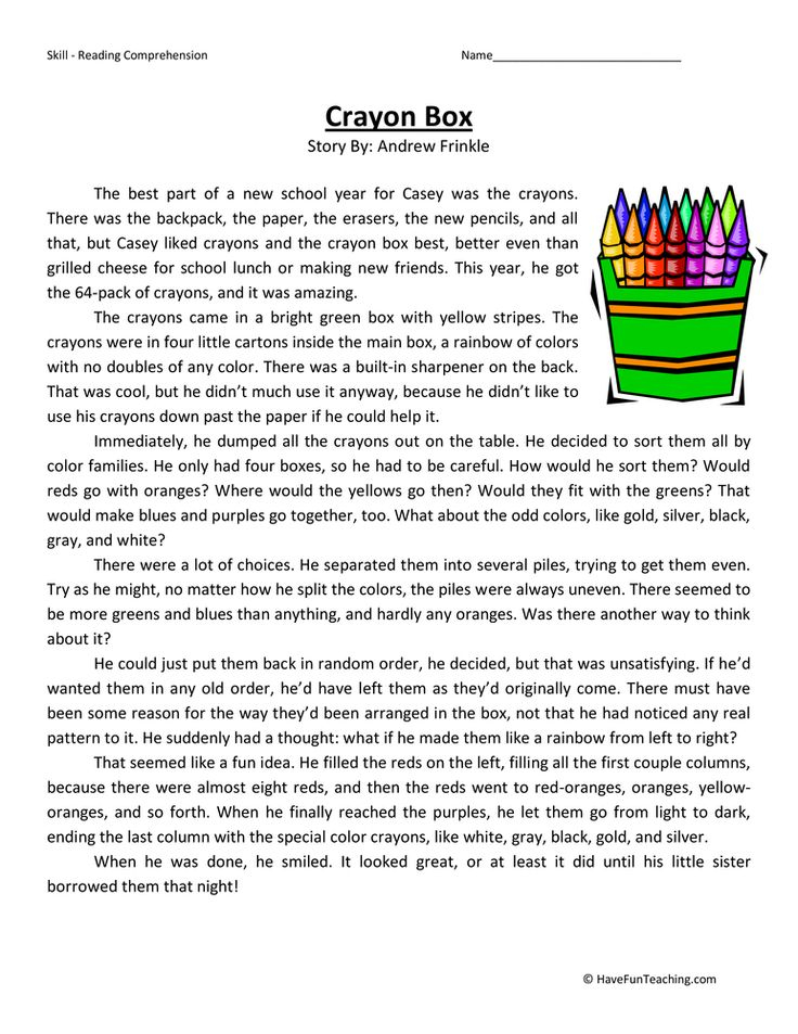 Resources Have Fun Teaching Reading Comprehension Worksheets 