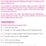 Self esteem Life Skills