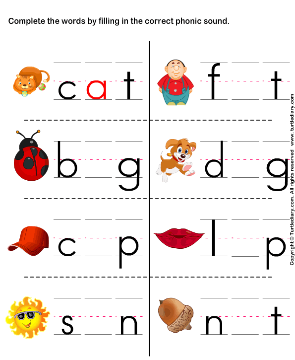 Simple Phonics Worksheets