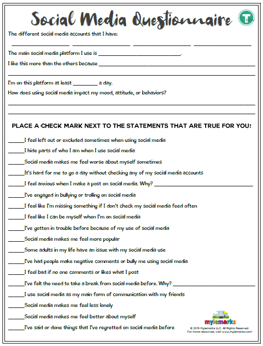 Social Media Questionnaire Teen F 