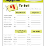 To Sell Verb Conjugation Worksheets 2nd 5th Grade