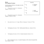 Wave Speed Equation Practice Problems Worksheet Answer Key My PDF