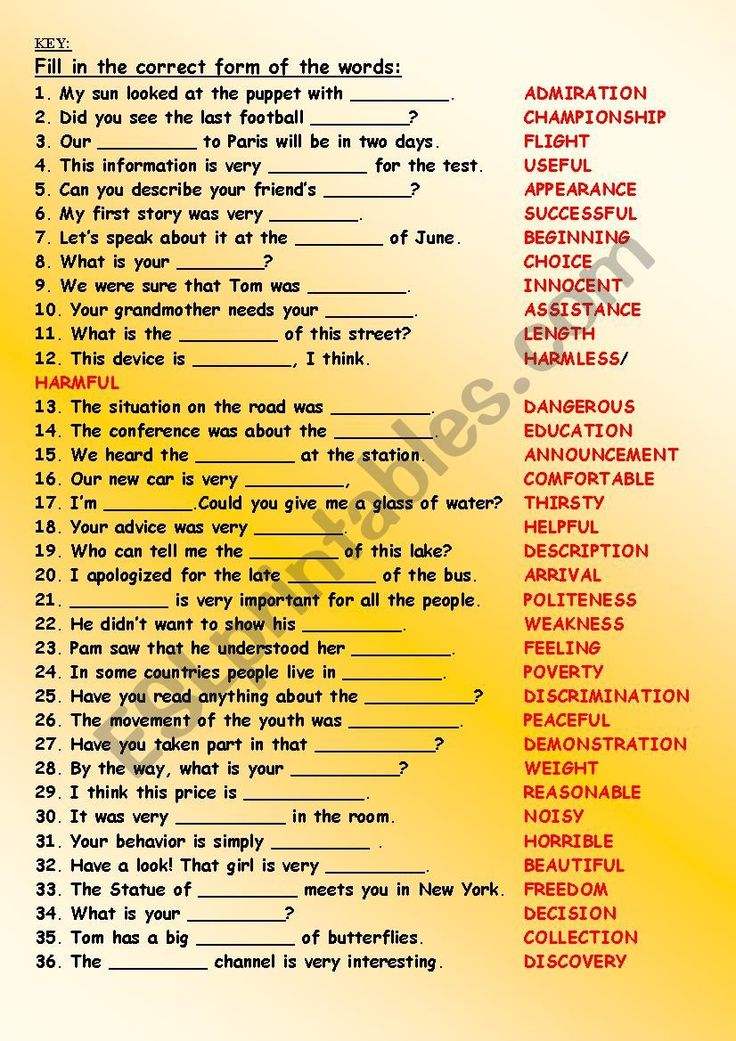 Word Formation Worksheet Word Formation English Vocabulary Learn