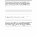 Working With Difficult Emotions Worksheets 99Worksheets
