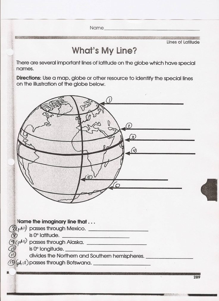 Worksheets Longitude And Latitude 5th Grade