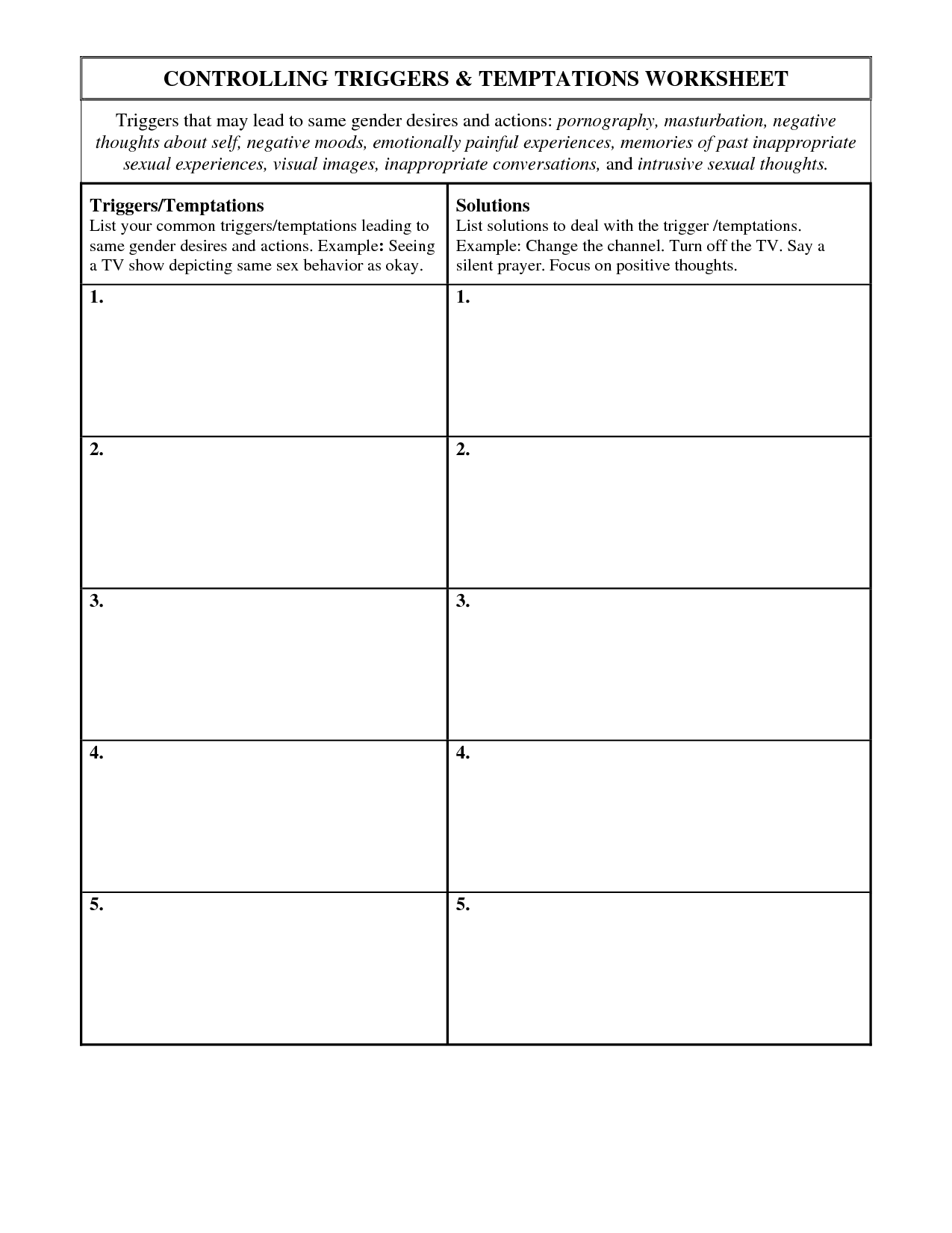 18 Substance Abuse Group Topic Worksheets Worksheeto