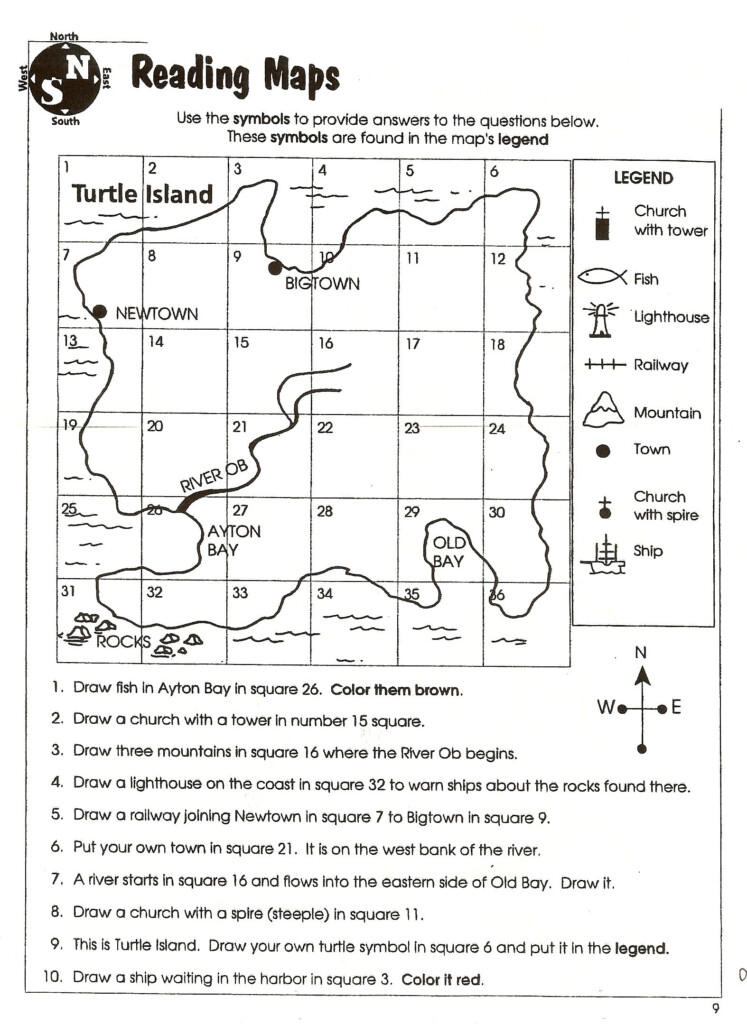 30 Reading A Map Worksheet