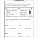 4th Grade Dictionary Guide Words Worksheet Worksheet Resume Examples