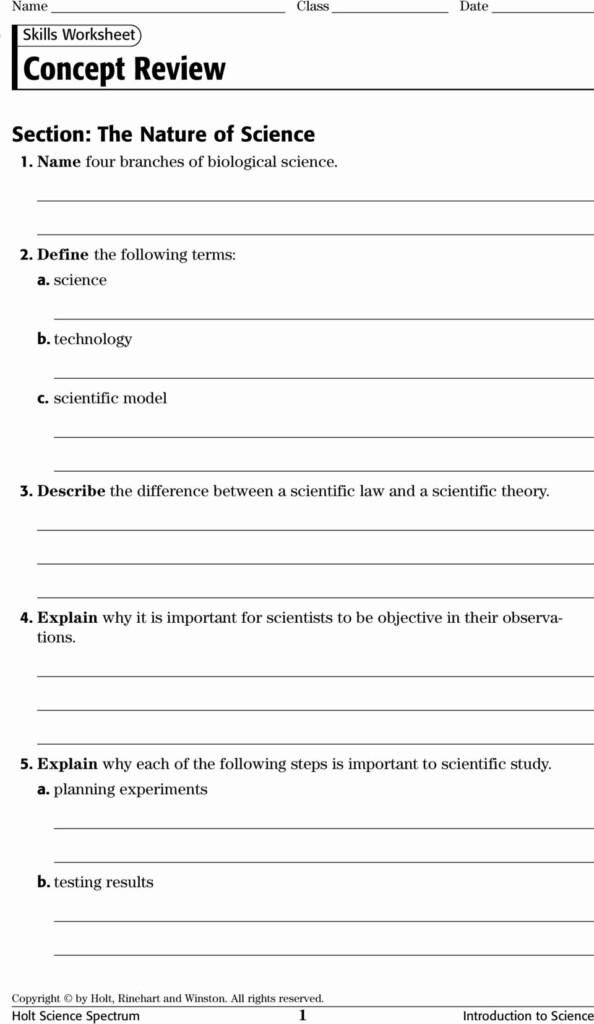 50 Science Skills Worksheet Answer Key Chessmuseum Template Library