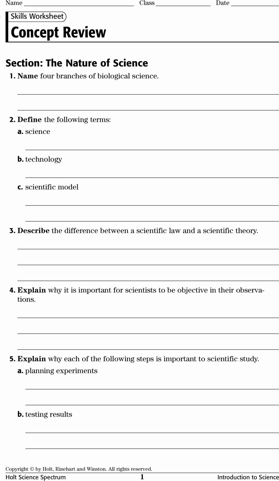 50 Science Skills Worksheet Answer Key Chessmuseum Template Library