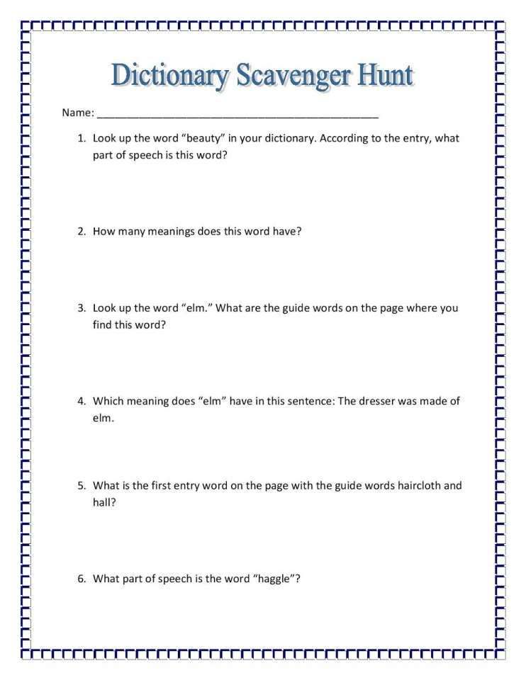 7 1St Grade Dictionary Skills Worksheet Grade Dictionary Skills 