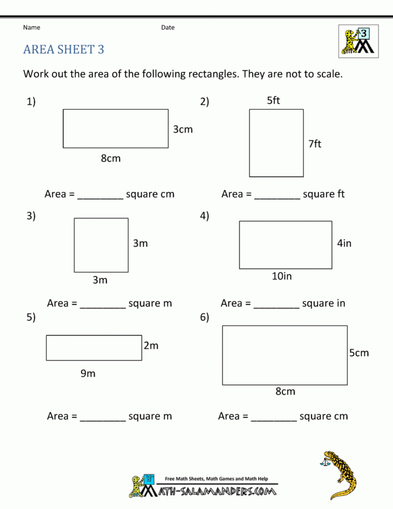Area Worksheets