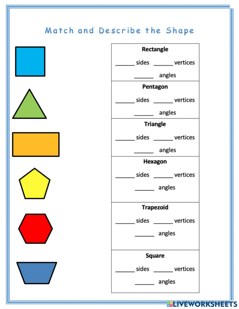 Attributes Of Shapes Worksheet