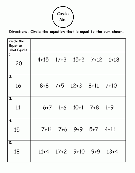 Basic Math Skills Workbook Sample