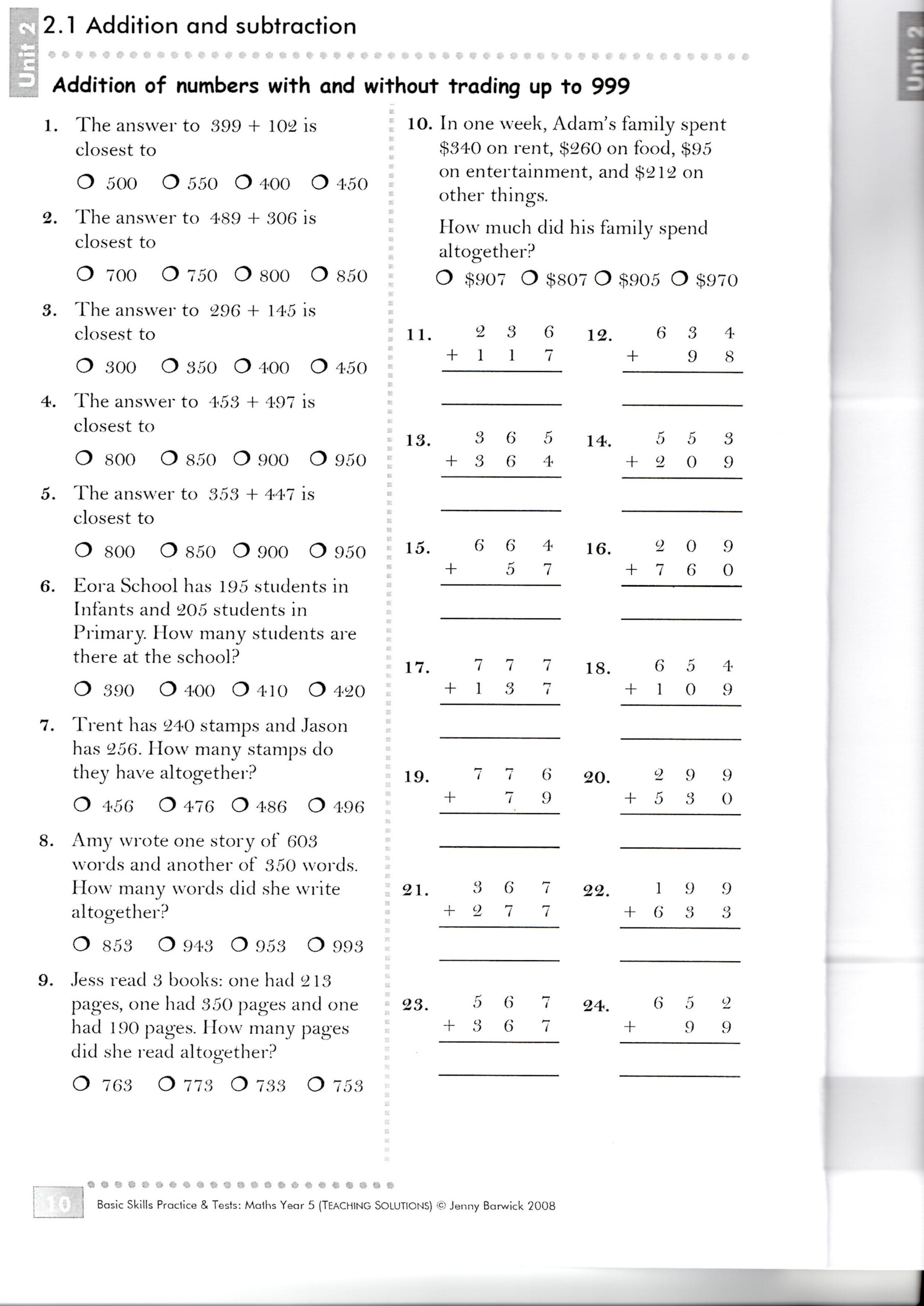 Best Basic Math Skills Assessment Printable Harper Blog