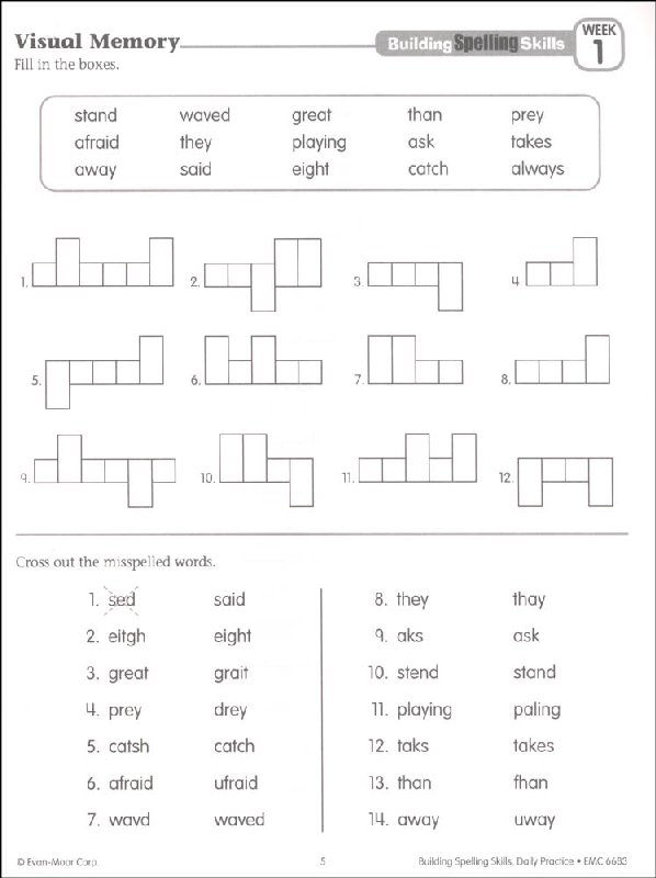 Building Spelling Skills Grade 3 Individual Student Workbook Evan 