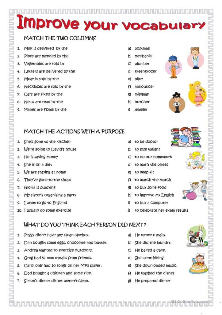 Calameo Daily Routines Vocabulary Esl Matching Exercise Worksheets 