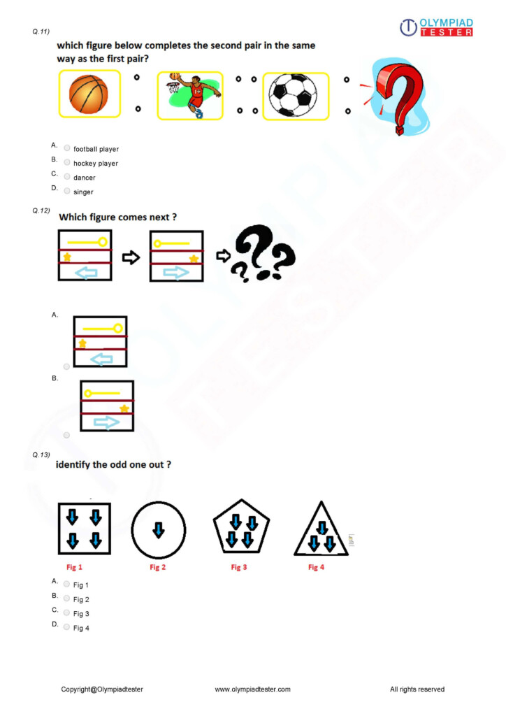 Class 3 Logical Reasoning Worksheet 04 2nd Grade Math Worksheets 1st 