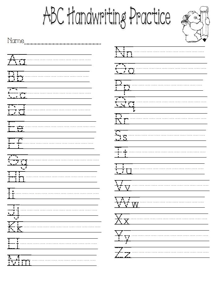 Cursive Alphabet Handwriting Practice Alphabetworksheetsfreecom 6