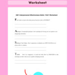 DBT Interpersonal Effectiveness Skills FAST Worksheet Mental Health