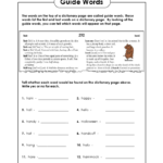 Dictionary Guide Words Worksheet 3rd Grade