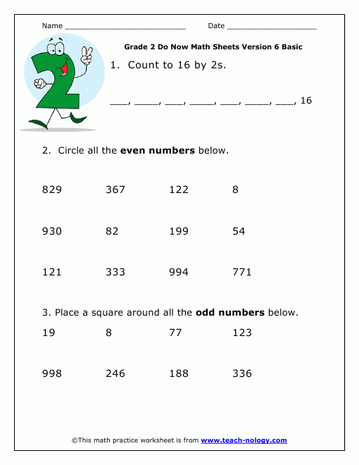 Do Now Math Grade 2 Basic Version 6