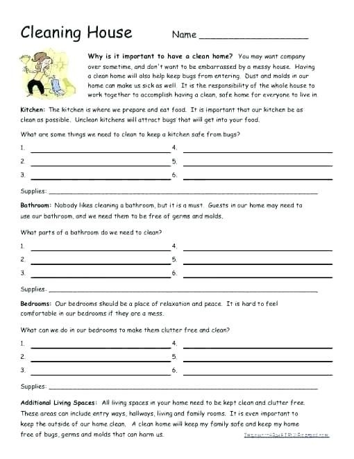 Free Printable Independent Living Skills Worksheets Learning How To Read